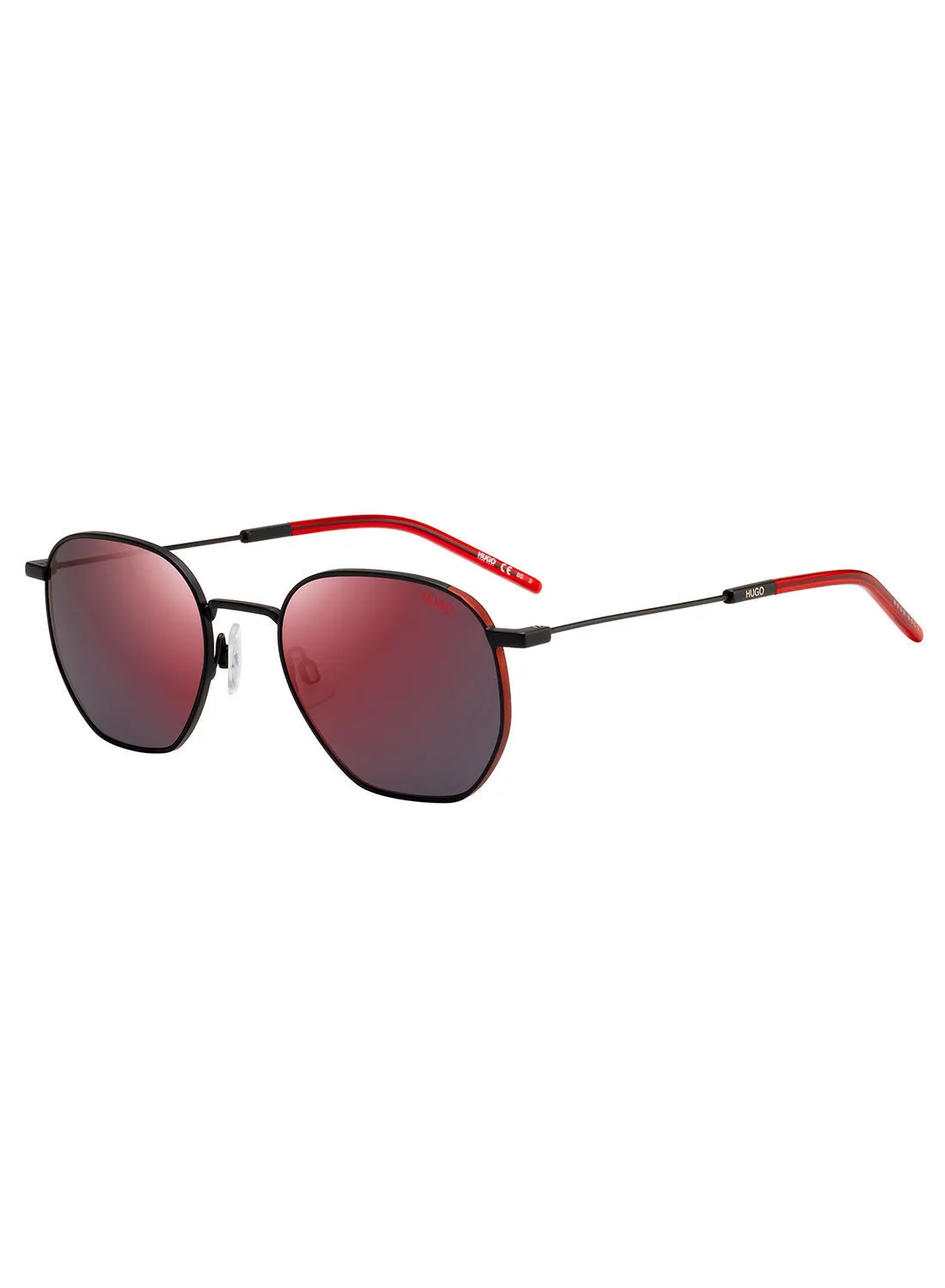 HUGO Men's UV Protection Hexagon Eyewear Sunglasses HG 1060/S       MT BLK RD 54