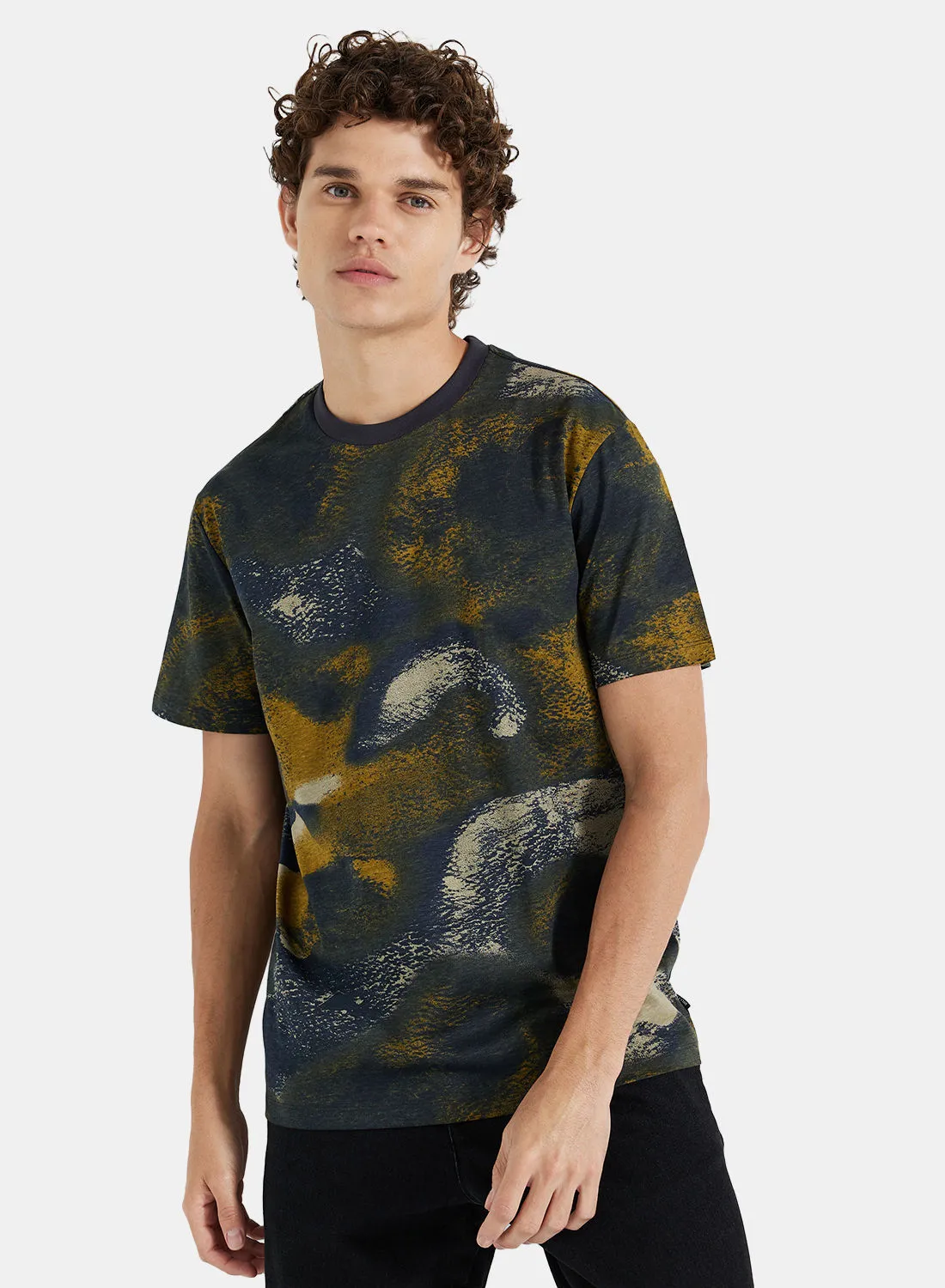 ONLY & SONS All Over Print Crew Neck T-Shirt