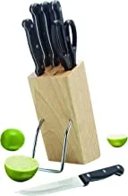 KitchenCraft Six Piece Knife Set and Wooden Knife Block, Display Boxed