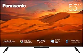 Panasonic 55 Inch TV 4K HDR UHD Smart Android TV Chromecast Built-in Shahid APP Dolby Atmos Dolby Vision Slim Design Super Bright Panel Plus Hexa Chroma Drive - TH-55JX850M (2021 Model)