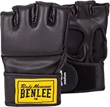 Benlee Bronx 197025/1000 Art Leather MMA Gloves, X-Large, Black