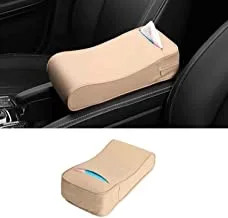 Car Armrest with tissue holder universal fit - beige