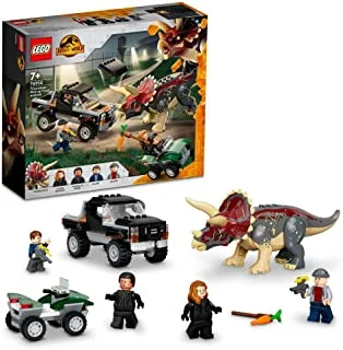 LEGO® Jurassic World Triceratops Dinosaur Pickup Truck Ambush 76950 Building Kit (210 Pieces)