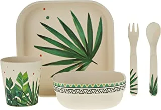 Tommy Lise Eco Friendly Bamboo Dinner Set, Evergreen