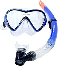 Mesuca Diving Snorkel Set For Junior, Pvc Mask Skirt And Head Strap Snorkel, Anti-Fog Tempered Glass