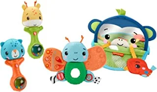 مجموعة ألعاب Hello Senses من فيشر برايس ، مجموعة هدايا منسقة من ألعاب الأنشطة للأطفال من سن 3 أشهر وما فوق