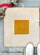 سجادة قطن كريمي / أصفر بطبعة هندسية من هوم تاون ، 50 × 75 × 1 سم