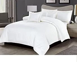 Hours Striped Hotel Comforter Set 4 Pieces Hotel Was-06B Single Size