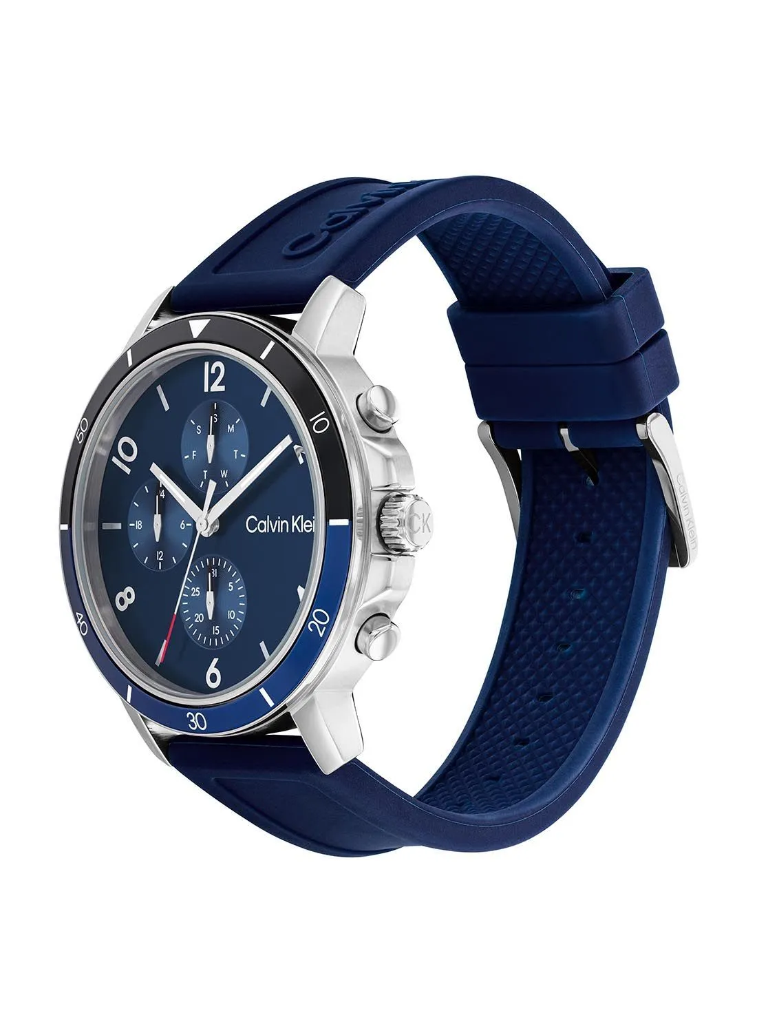 CALVIN KLEIN Men's Analog Round Waterproof  Wrist Watch With Silicone Strap 25200071