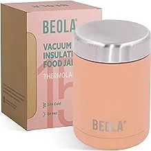 BEOLA 450ml Food Jar Lunch Box Thermos Stainless Steel Double Wall Insulated Travel Food Flask for Kids and Adults, 15oz (Fashion Pink)