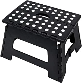 Eazy Kids foldable step stool black, ez_fss3_bl