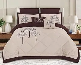 Hours 8-Pieces Embroidered Comforter Set Hours-127A King Size