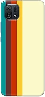 Khaalis Colorband Pattern Multicolor matte finish designer shell case back cover for Oppo A16k - K208029