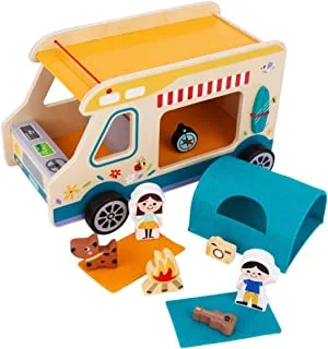 Tooky Toy Wooden Camping RV, 13 pcs