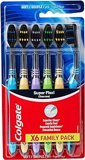 Colgate Super Flexi Charcoal Toothbrush 6-Pack