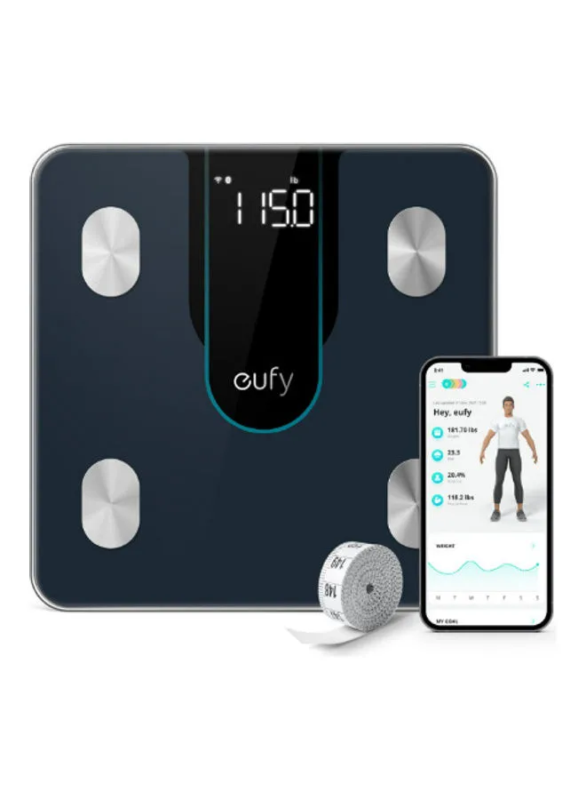eufy Digital Smart Scale P2 With Wi-Fi And Bluetooth, Black