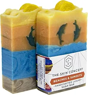 The Skin Concept Hand Crafted Premium Designer Luxury Soap Bar - Beaches & Sunsets