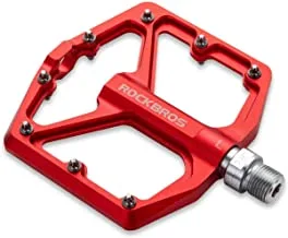 دواسات دراجة من سبائك الألومنيوم مضادة للانزلاق من Rockbros K306-RD ، باللون الأحمر