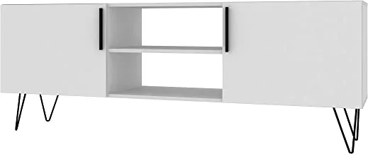 BRV Móveis TV Table Two Doors, White, 160 cm x 59 cm x 39.5 cm, BR 386-198