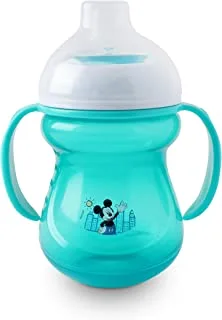 Disney Mickey Mouse Double Handle Sippers for Babies with Spill Proof Sippy Nipples and Removable Handle, Transition Trainer Cup for Babies, 6+ months, 8 Oz/250ml Official Disney Product, Multicolour
