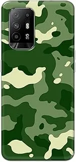 Khaalis Camo Pattern Green matte finish designer shell case back cover for Oppo A93 - K208018