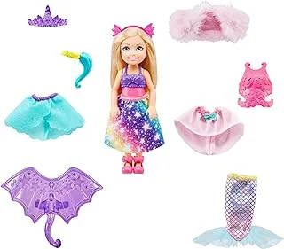Barbie Dreamtopia Chelsea Doll Dress-Up Set with 12 Fashion Pieces, 3 to 7 Year Olds GTF40