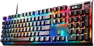 Steelseries Apex Pro - Mechanical Gaming Keyboard - AdjUStable Actuation Switches - World'S Fastest Mechanical Switches - Oled Display - US Qwerty Layout (Ps4), Black