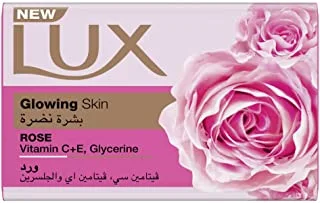 LUX Bar Soap for glowing skin, Rose, with Vitamin C, E, and Glycerine,120g
