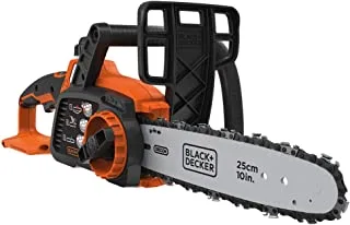 Black & Decker Cordless Power Chainsaw, POWERCONNECT Series, 18 V, 25 cm, Lightweight, Battery not Included, Orange/Black - GKC1825LB-XJ, 2 Years Warranty