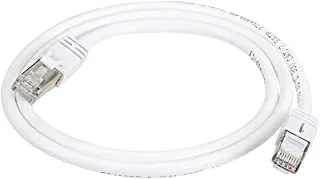 Amazon Basics RJ45 Cat 7 High-Speed Gigabit Ethernet Patch Internet Cable, 10Gbps, 600MHz - White, 3-Foot, 5-Pack