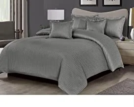 Hours Striped Hotel Comforter Set 4 Pieces Hotel Was-05B Single Size