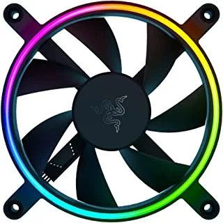 Razer Kunai Chroma Hydraulic RGB LED PWM Performance Fan (120mm)- Hydraulic aRGB PC Fans (Quiet, Powerful, Connect up to 8 Fans, PWN Fan Controller Support, Chroma aRGB) 1 Fan, Black