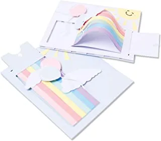 بطاقة Sizzix Thinlits Die 665086 Rainbow Slider من Georgie Evans 13 Pack ، متعددة الألوان