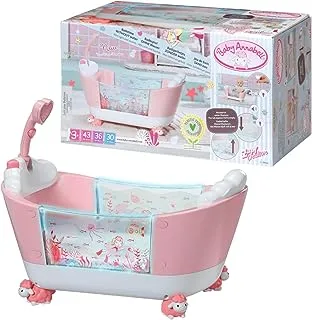 Baby Annabell Let's Play Bathtime Tub 43cm - Under-the-Sea Pattern & Special Water Effect - Lights Up, 703243