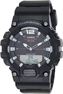 Casio Men's Black Dial Resin Analog-Digital Watch - HDC-700-1AVDF