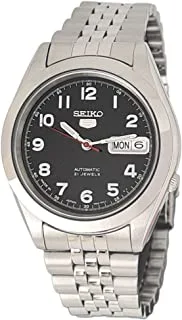 Seiko automatic 21 Jewels Calendar black dial Stainless steel watch SNKB45J