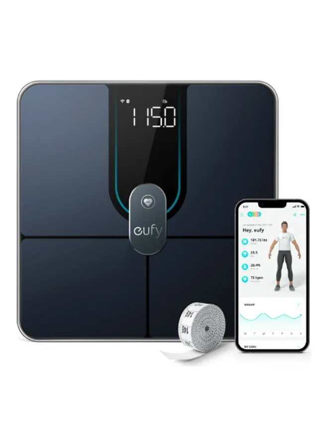 eufy Digital Smart Scale P2  Pro With Wi-Fi And Bluetooth, Black