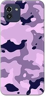 Khaalis Camo Pattern Purple matte finish designer shell case back cover for Samsung A03 - K208019