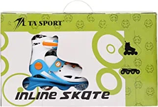 TA Sports GW-369HL Adjustable Inline Roller Skate, Free Size, Blue/Orange