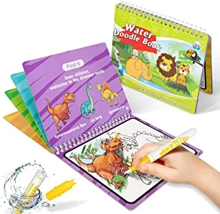 ألعاب HahaGift للأولاد والبنات بعمر 1 2 3 سنوات ، ألعاب ديناصور كتاب رسومات الماء للأطفال 3-5 سنوات ، ألعاب تعليمية تعليمية للأطفال الصغار 1-3 ، أفضل هدايا أعياد الميلاد للأطفال بعمر 3 إلى 2 سنة!