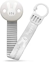 SUAVINEX SOOTHER CLIP WITH RIBBON HYGGE GY L1