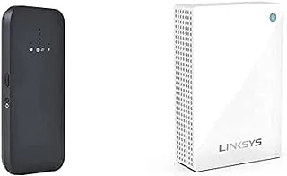 Linksys 5G Mobile Hotspot with WiFi 6 Wireless Travel LTE Router with Whw0101P,Whole Home Mesh Wifi Extender white