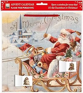تقويم مجيء سانتا مزلقة (مع ملصقات)