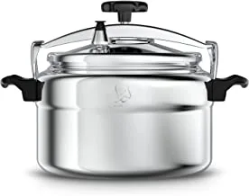 ALSAIF ( Lora ) Aluminum Pressure Cooker Size: 5 Liter, Color: Silver Model: K91005
