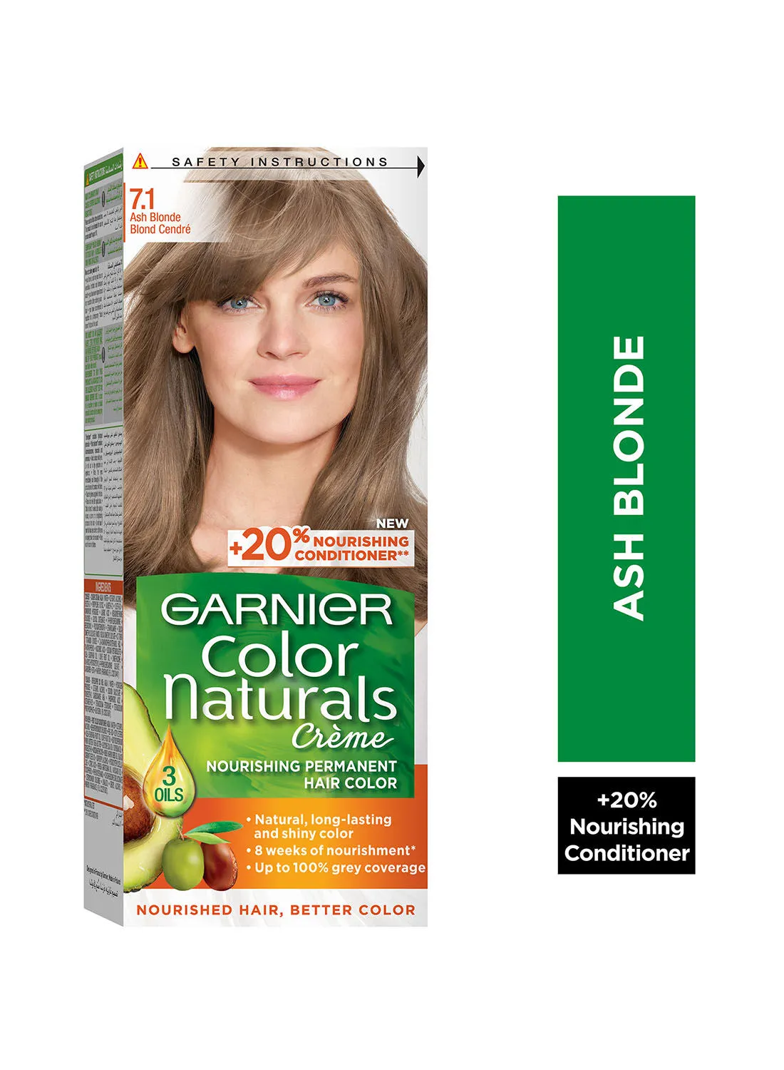 Garnier Color Naturals Permanent Hair Color 7.1 Ash Blonde 112ml