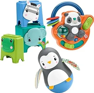 Fisher-Price Hello Hands Play Kit, Curated Gift Set Of Activity Toys For Infants Ages 6 Months And Up
