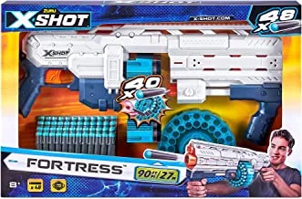 X-Shot Excel Fortress with 40 darts capacity barrel, up to 90FT/ 27M taget