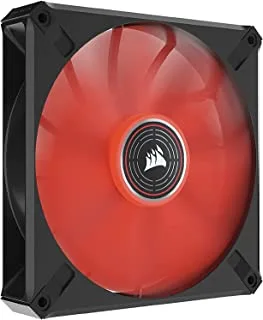 CORSAIR ML140 LED Elite, 140mm Magnetic Levitation Red LED Fan with AirGuide, Single Pack