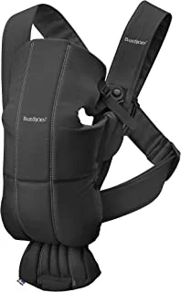 Babybjorn Baby Carrier Mini - Cotton (Black), One Size