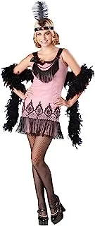 InCharacter Costumes Women's Flirty Flapper Costume, Pink/Black, Medium
